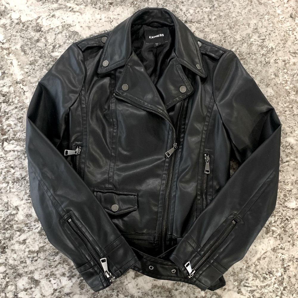 Express Faux Leather Moto Jacket